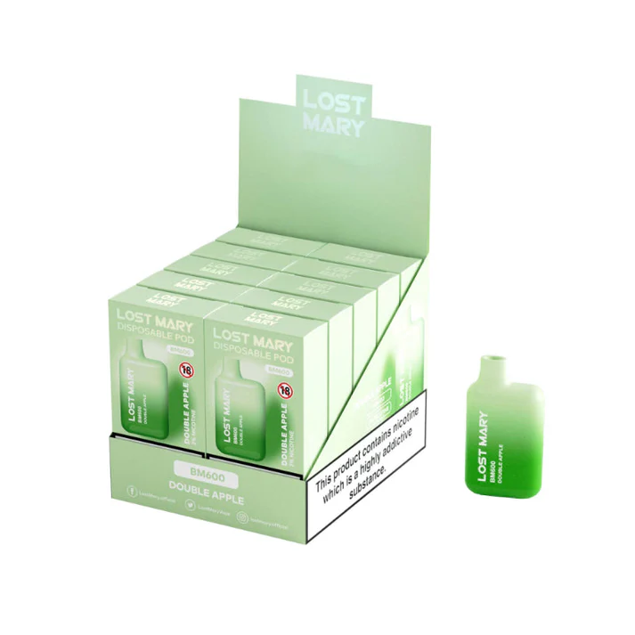 LOST MARY BM600 DOUBLE APPLE caja de 10 vapers.webp
