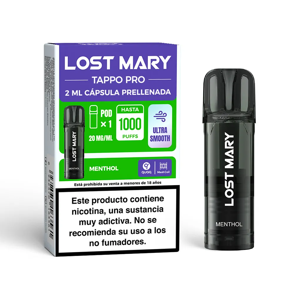 Lost Mary Tappo PRO x1 Cápsula Menthol 20 mg 1000 caladas Glayce.webp