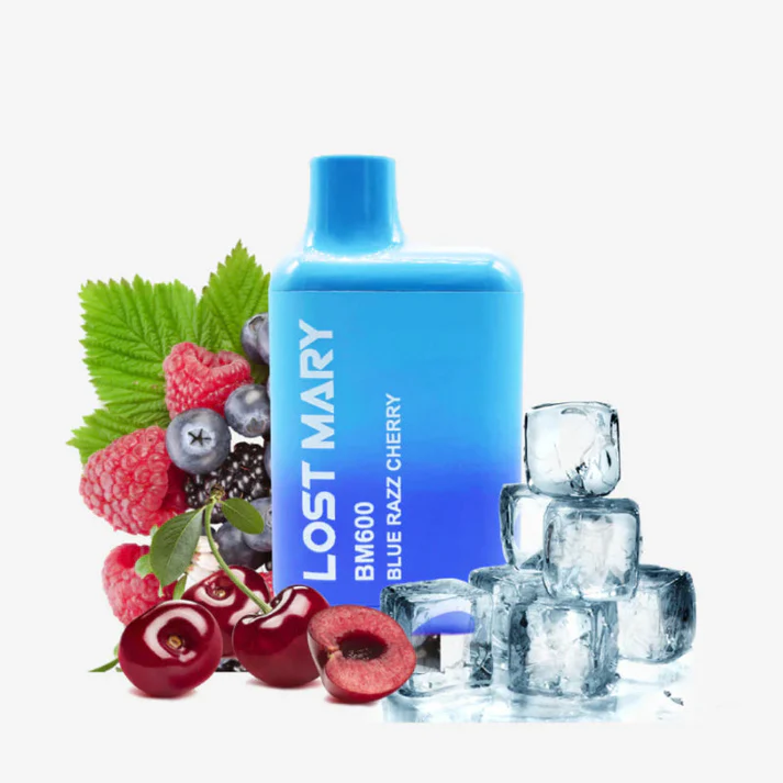 [LMY21222] LOST MARY BM600 20mg Blue Razz Cherry
