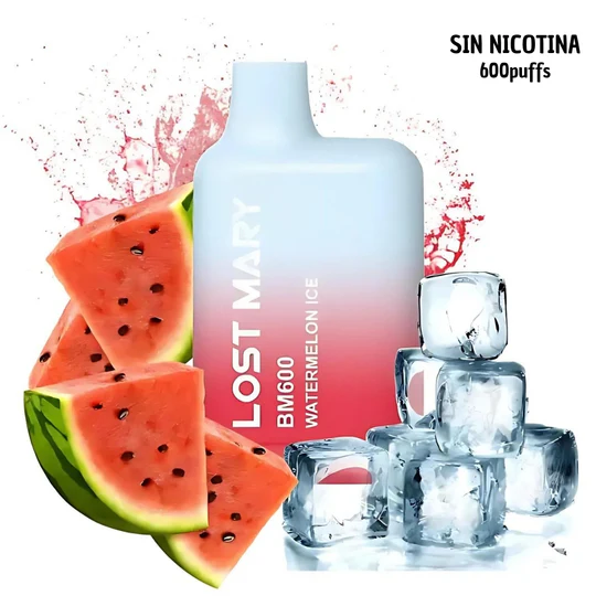 [LMY55889] LOST MARY BM600 0mg Watermelon Ice Sin Nicotina