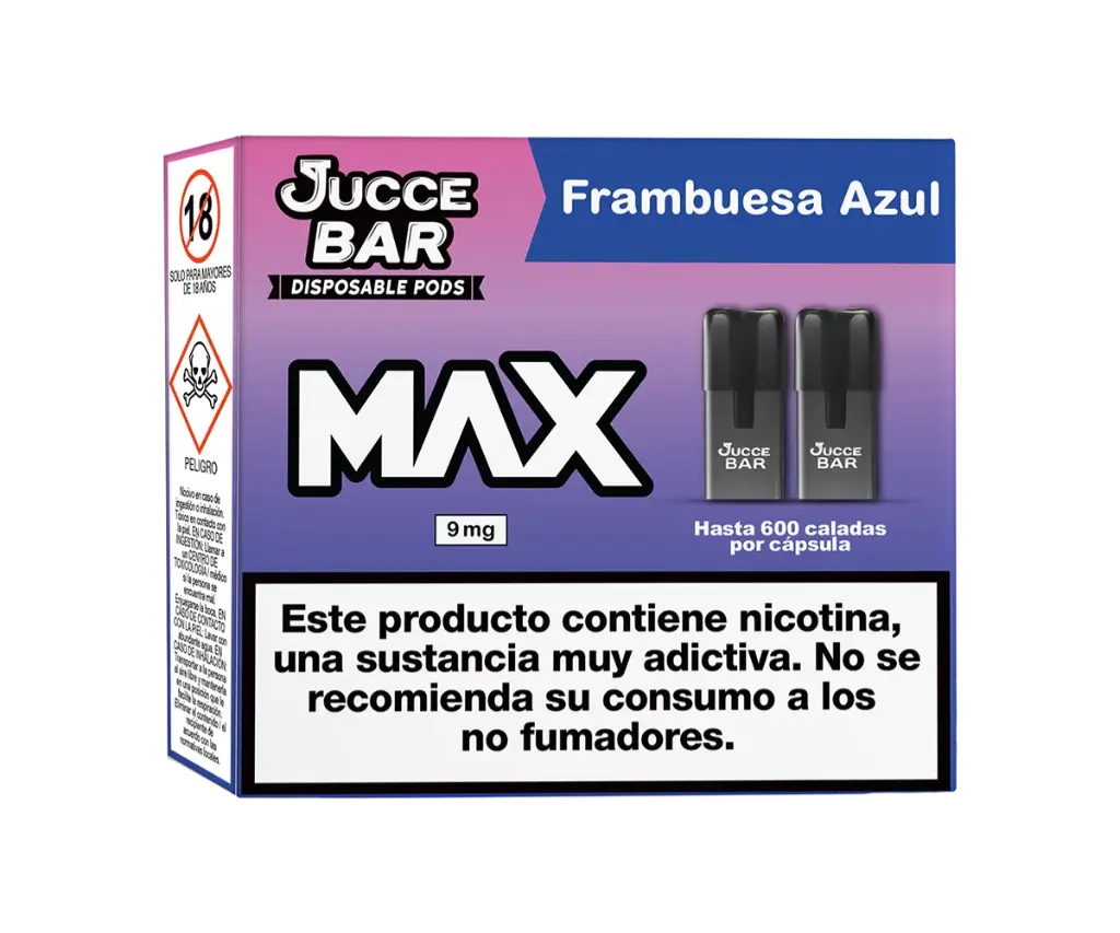 [40822ES] Jucce Bar MAX 9mg Frambuesa Azul