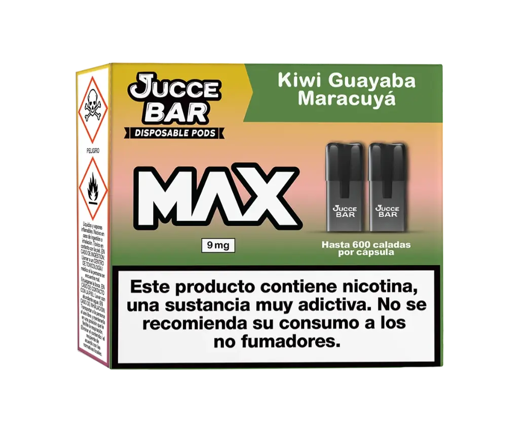 [40824ES] Jucce Bar MAX 9mg Kiwi Guayaba Maracuyá