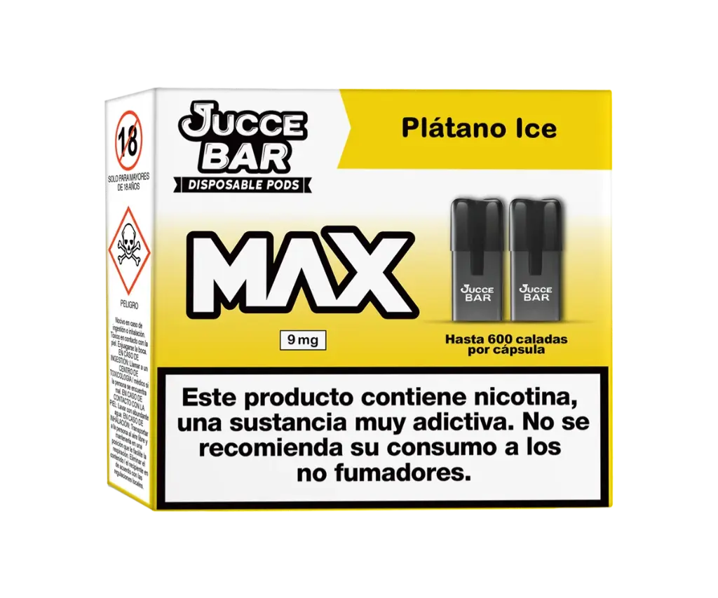 [40832ES] Jucce Bar MAX 9mg Plátano Ice