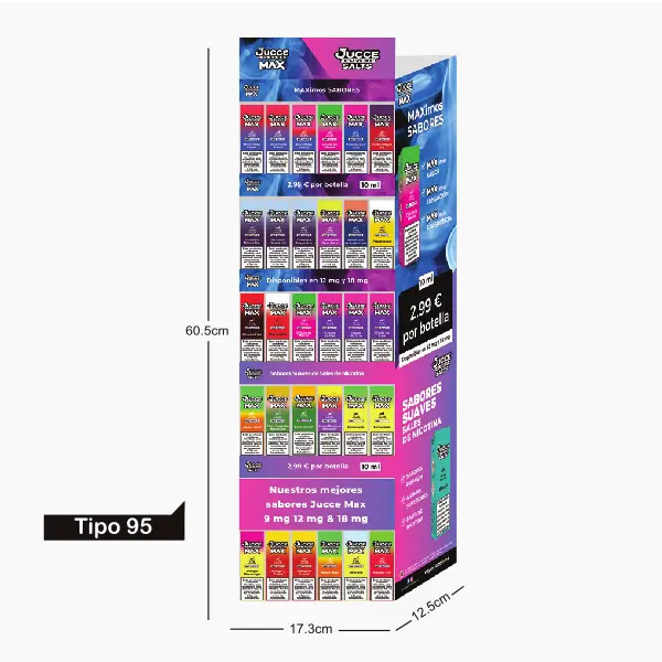 Expositor Jucce Max y Jucce Salts 140 Líquidos