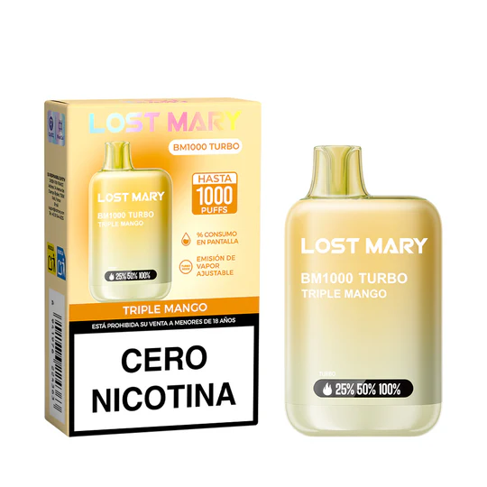 [LMY22436] LOST MARY BM1000 0% Triple Mango Sin Nicotina